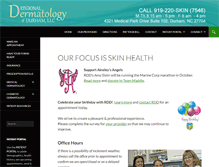 Tablet Screenshot of dermatologydurham.com